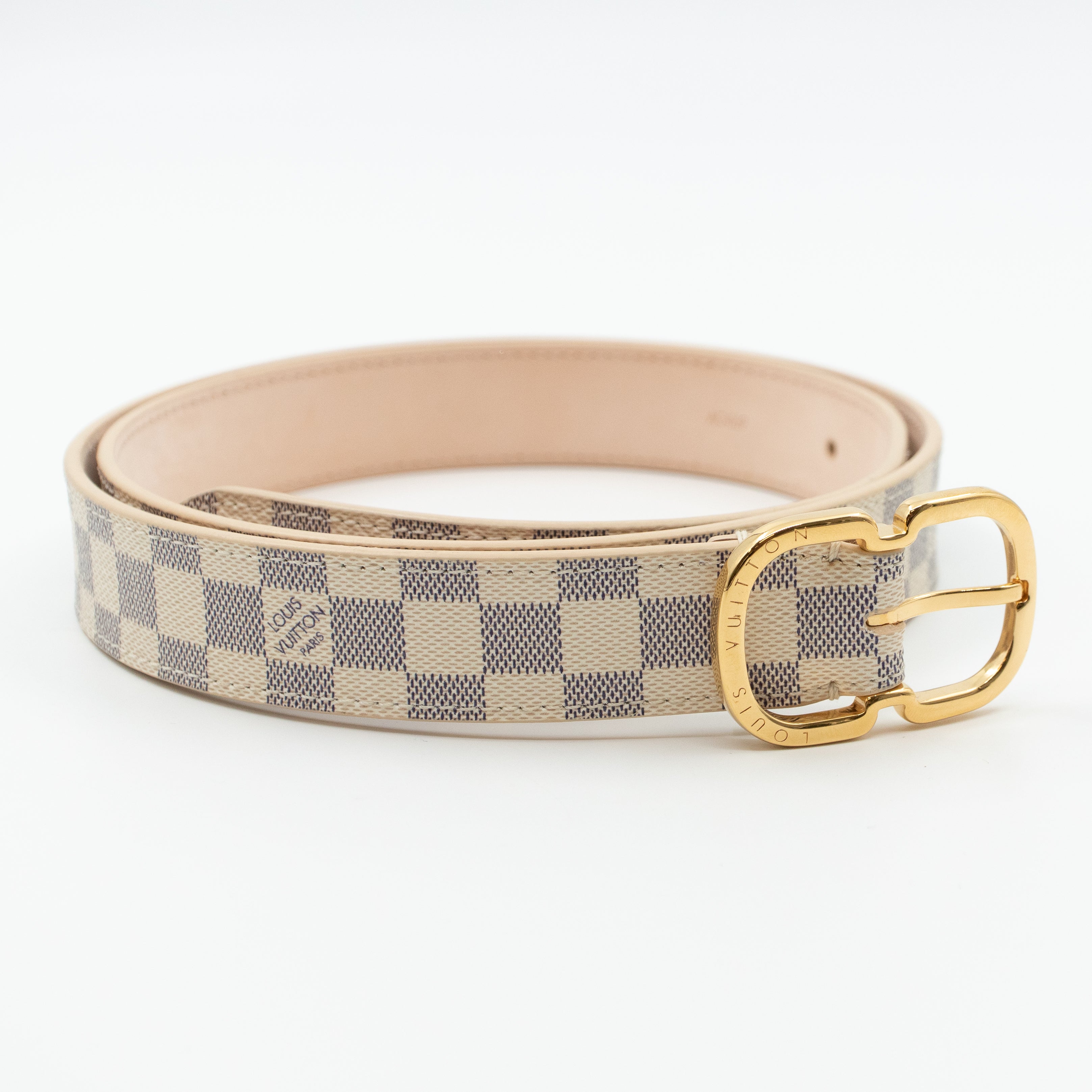 Belt Mini Damier Azur 25 mm 85 cm