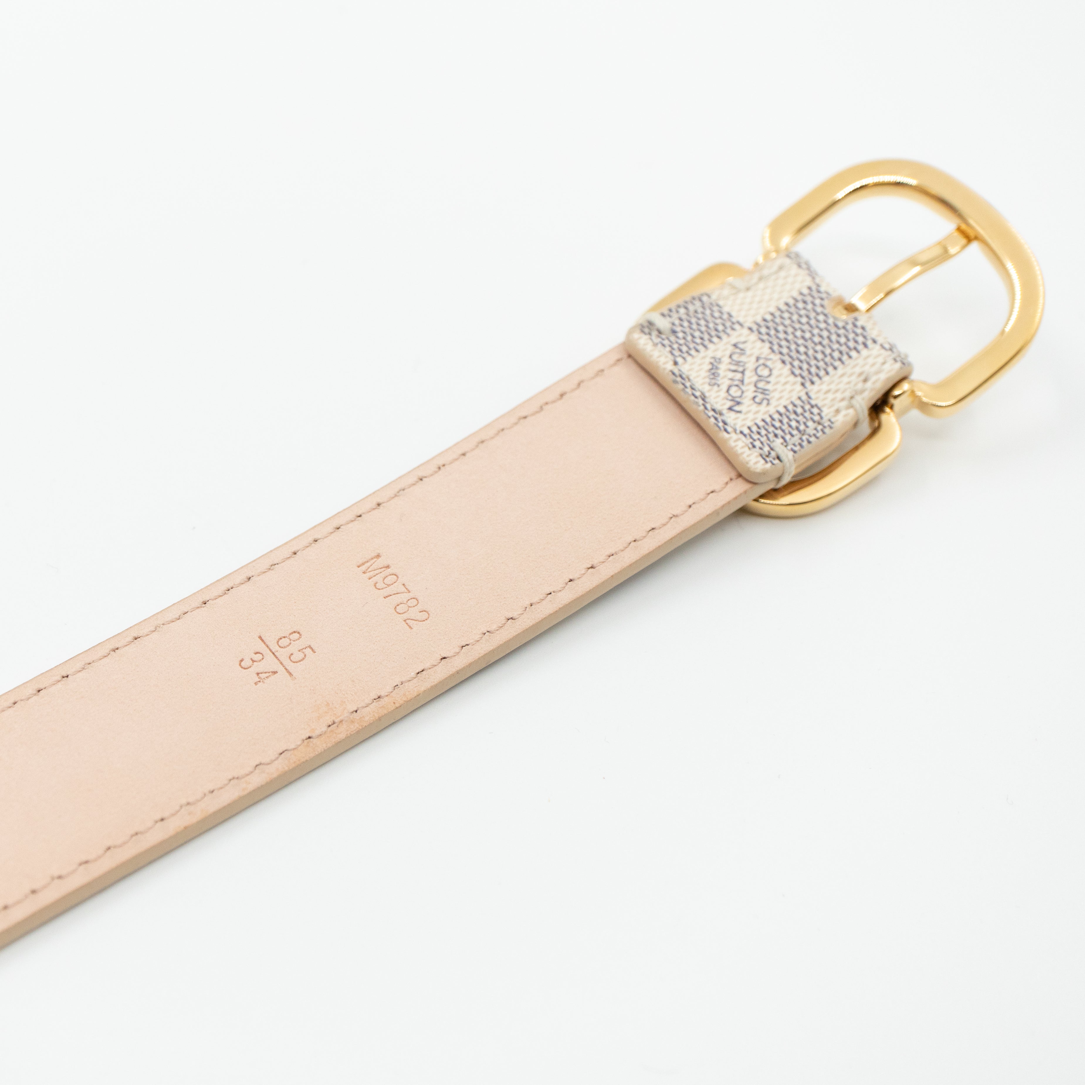 Belt Mini Damier Azur 25 mm 85 cm