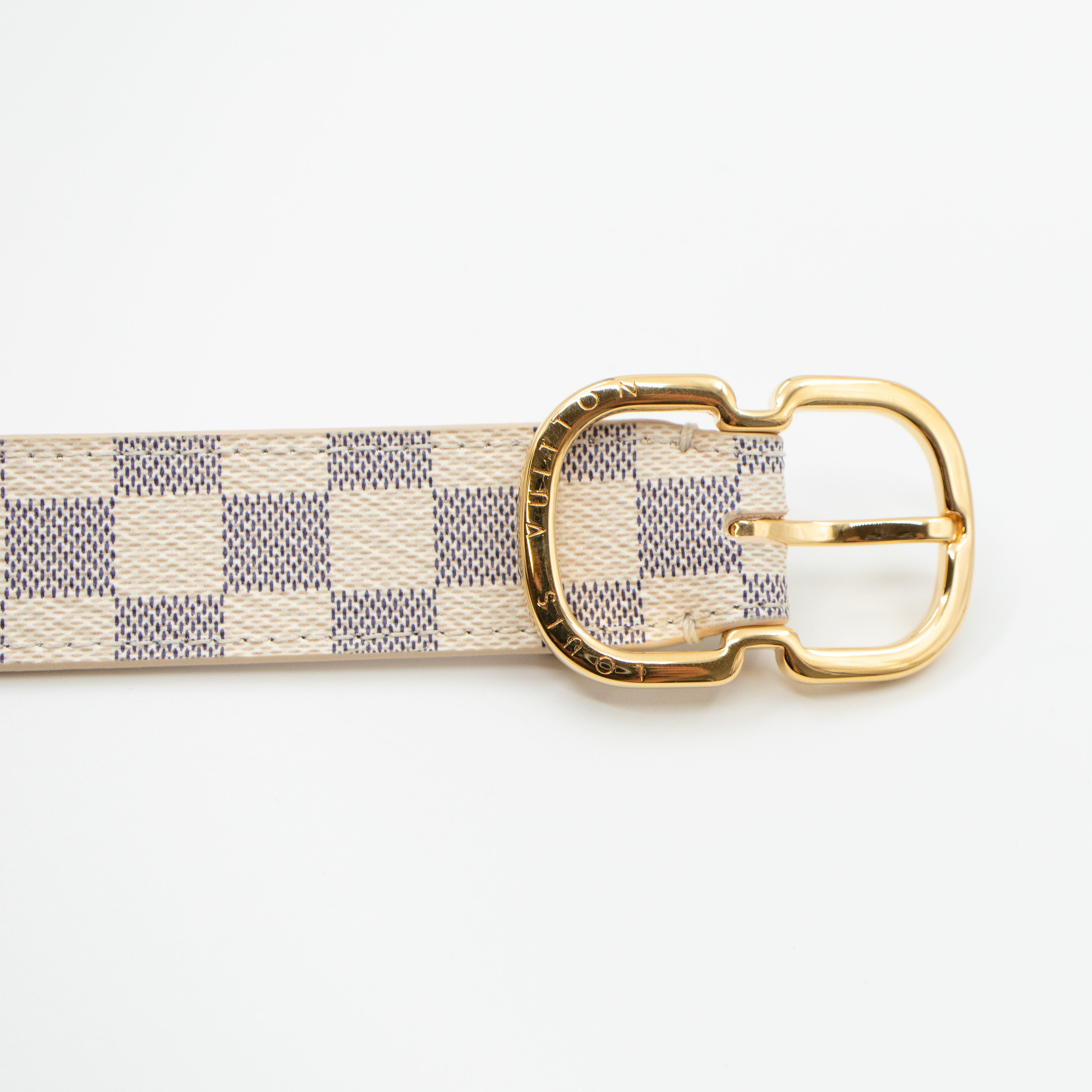Belt Mini Damier Azur 25 mm 85 cm