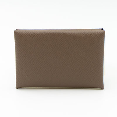 Calvi Card Holder Etoupe Leather
