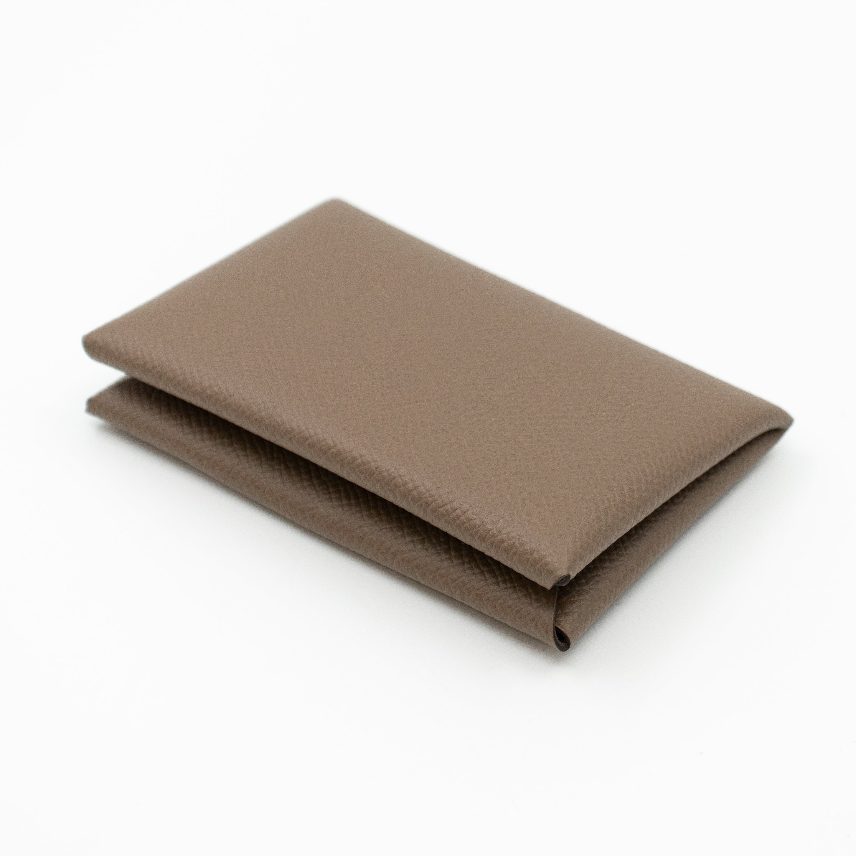 Calvi Card Holder Etoupe Leather