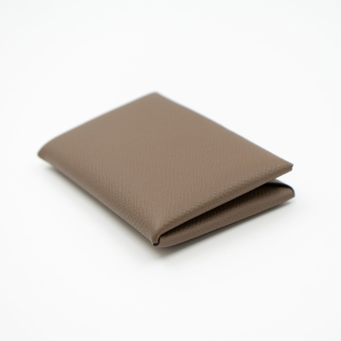Calvi Card Holder Etoupe Leather