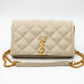 Becky Wallet on Chain Blanc Leather