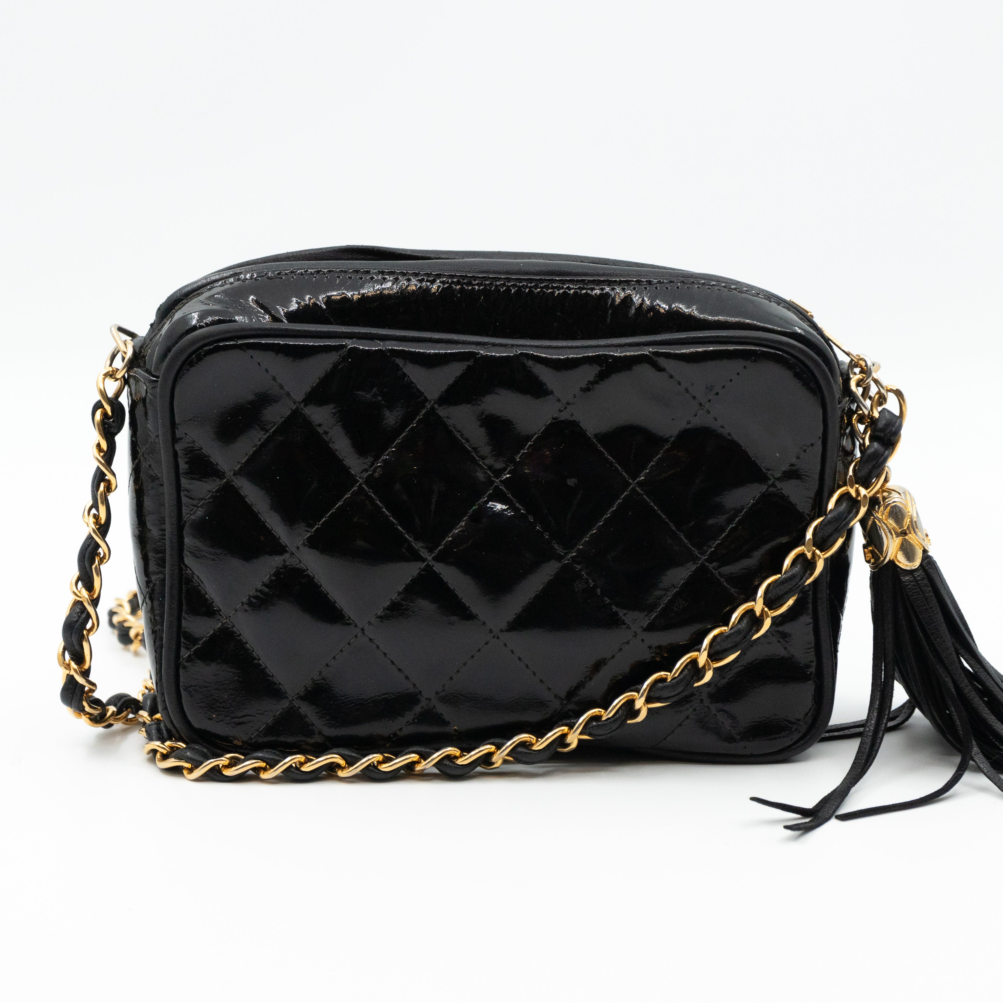 CC Camera Bag Black Patent Leather