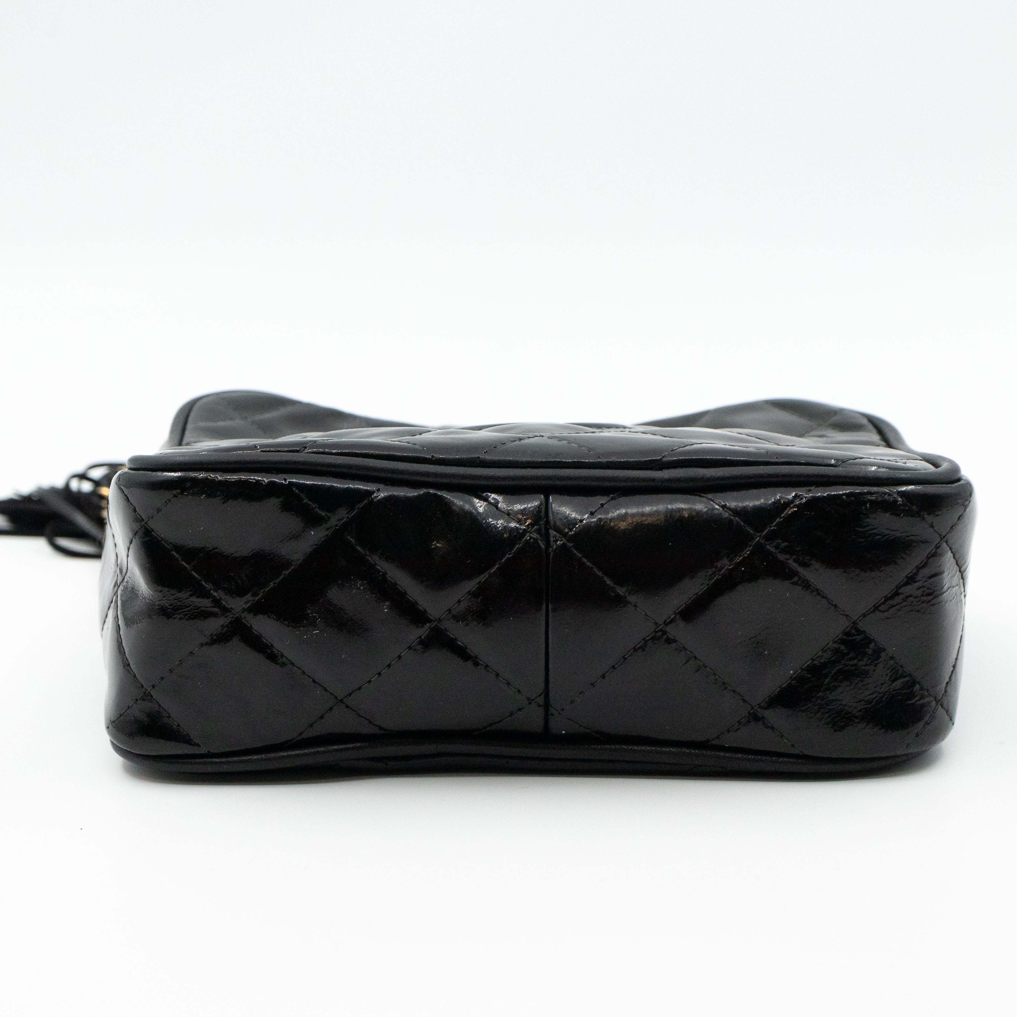 CC Camera Bag Black Patent Leather