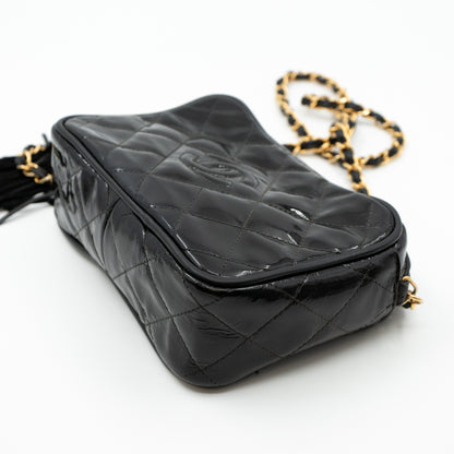 CC Camera Bag Black Patent Leather