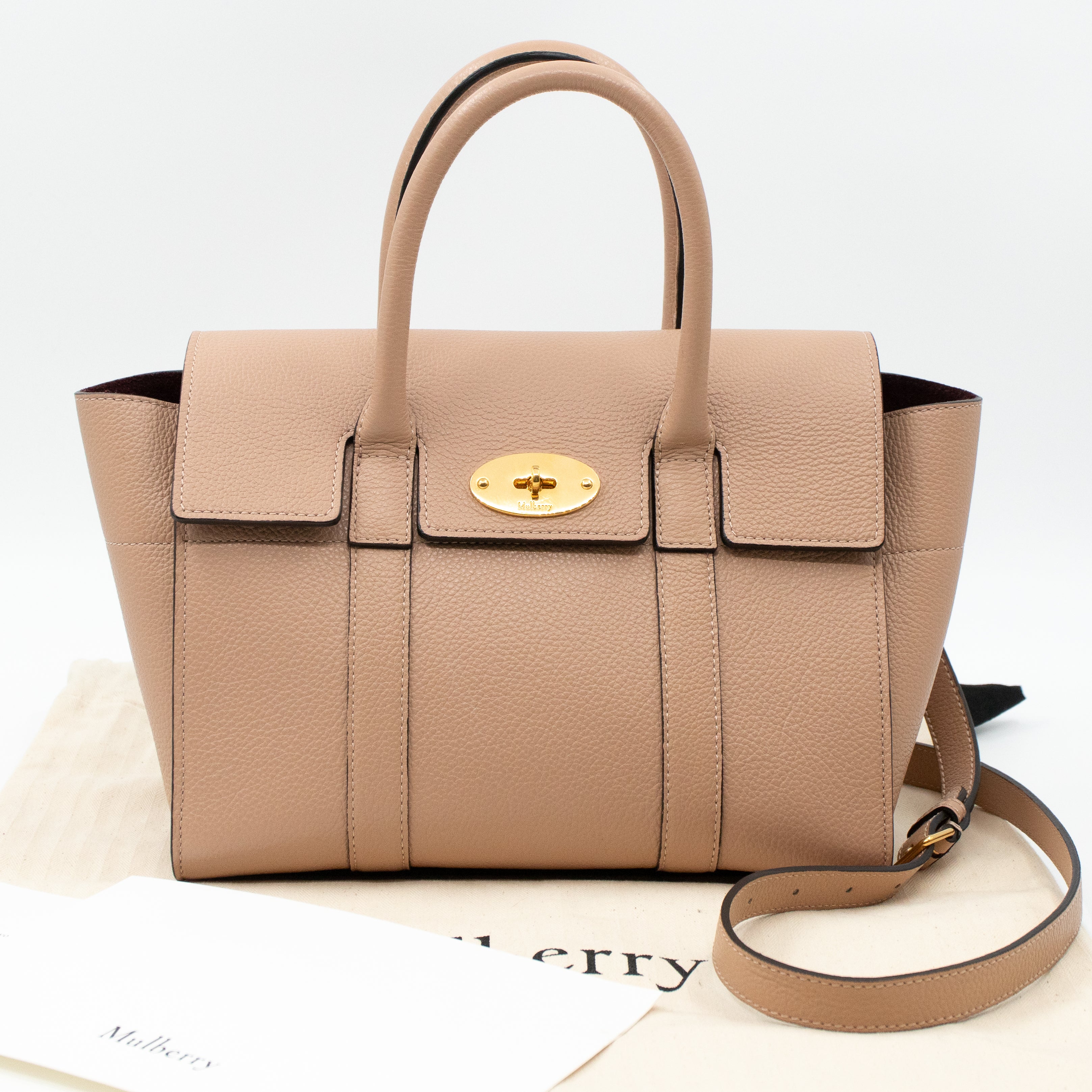 Mulberry – Mulberry Lily Small Beige Leather Gold – Queen Station