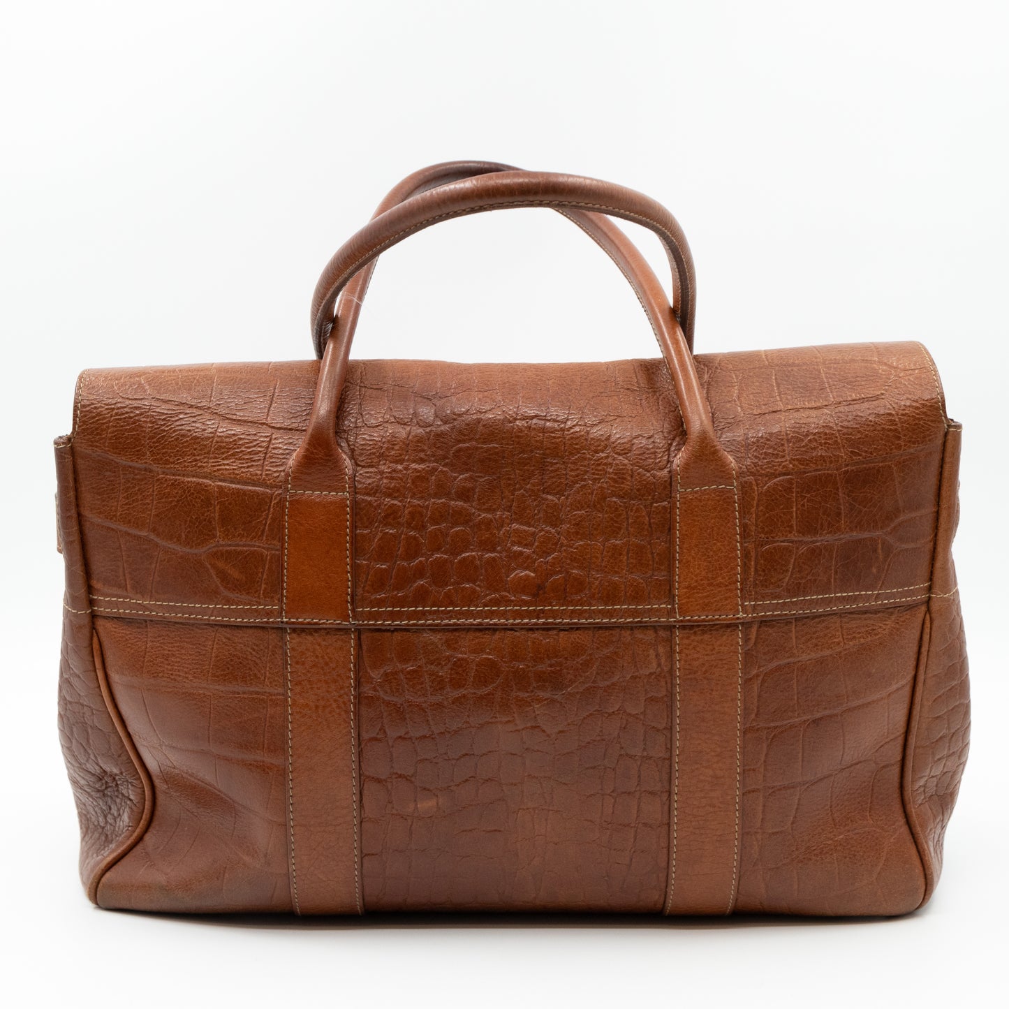 Bayswater Brown Croc Embossed Leather