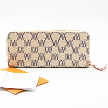 Clemence Wallet Damier Azur