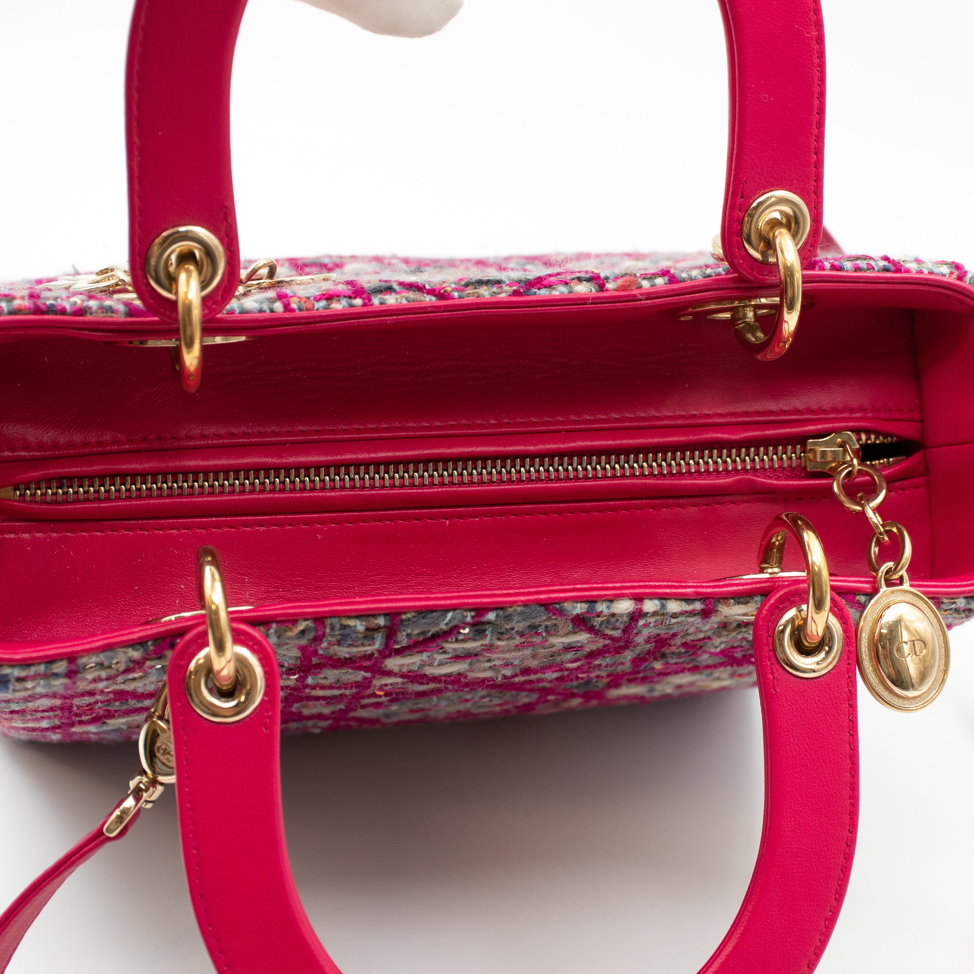 Lady Dior Medium Tweed Pink