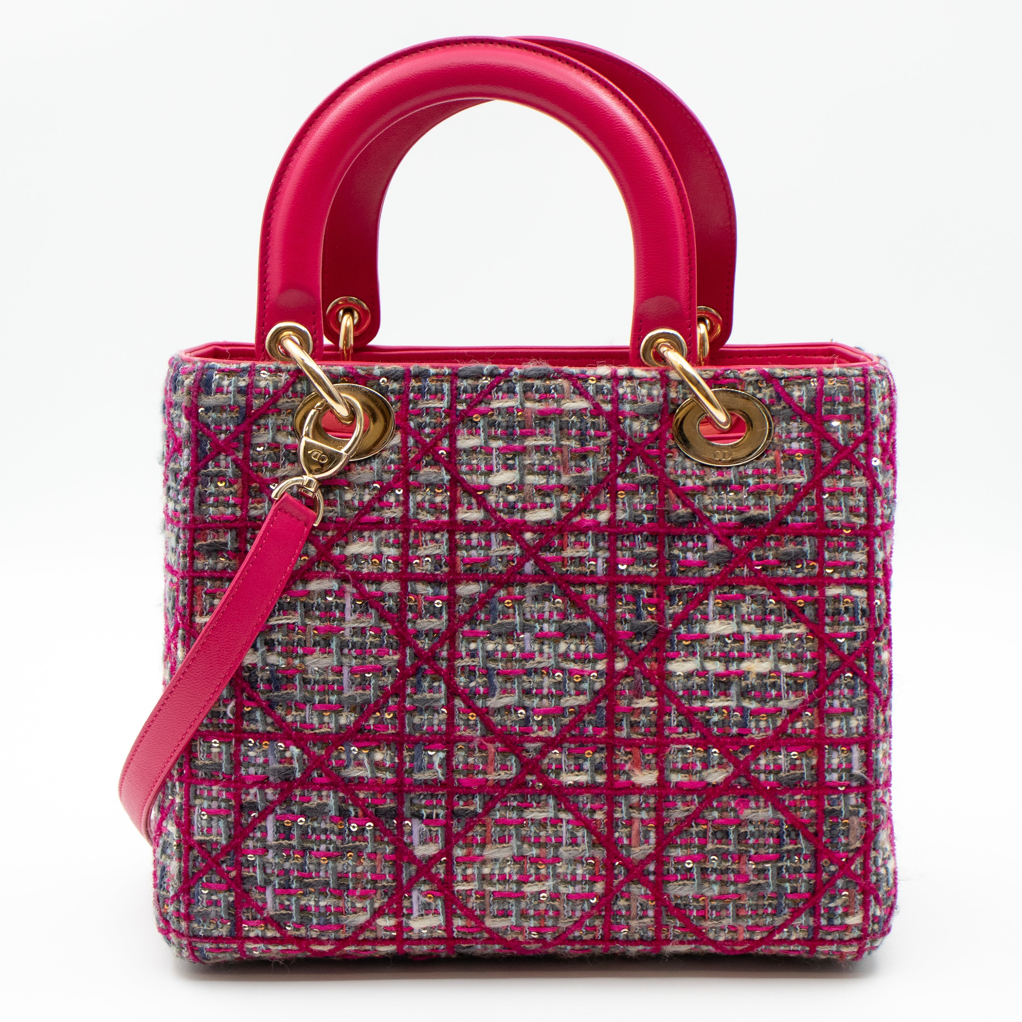 Lady Dior Medium Tweed Pink