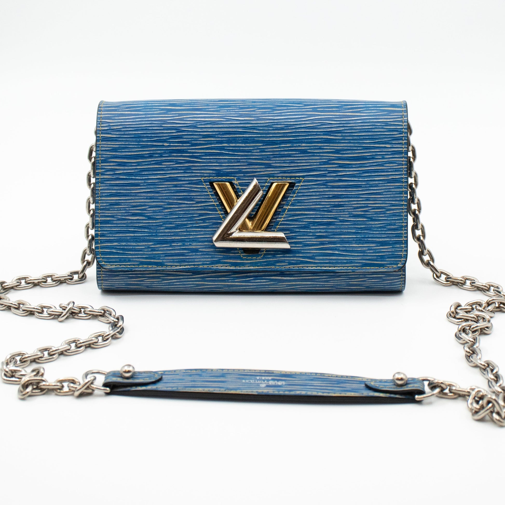 Louis Vuitton Twist Chain Wallet Epi Leather Black 7075960