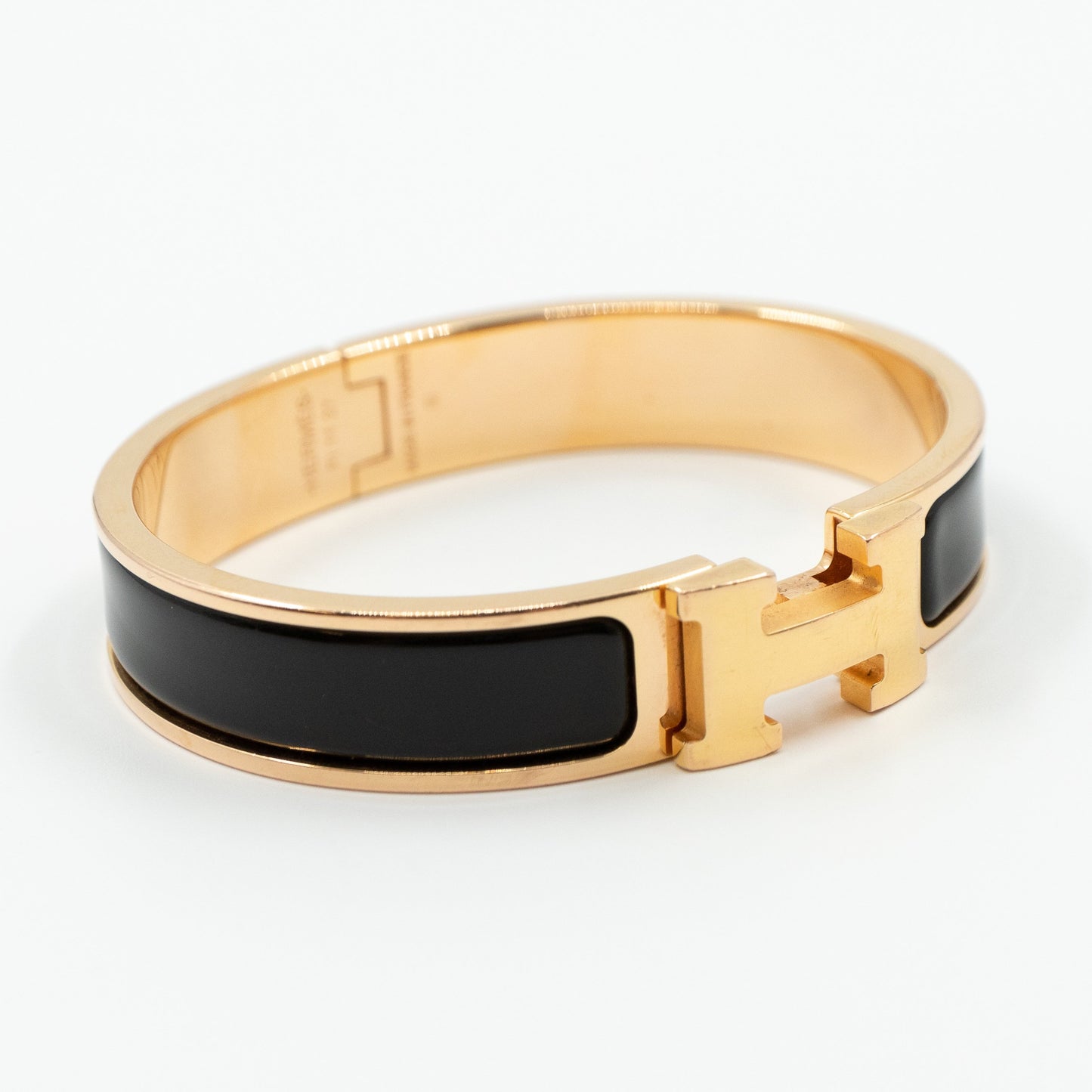 Clic H Bracelet Narrow Black Gold