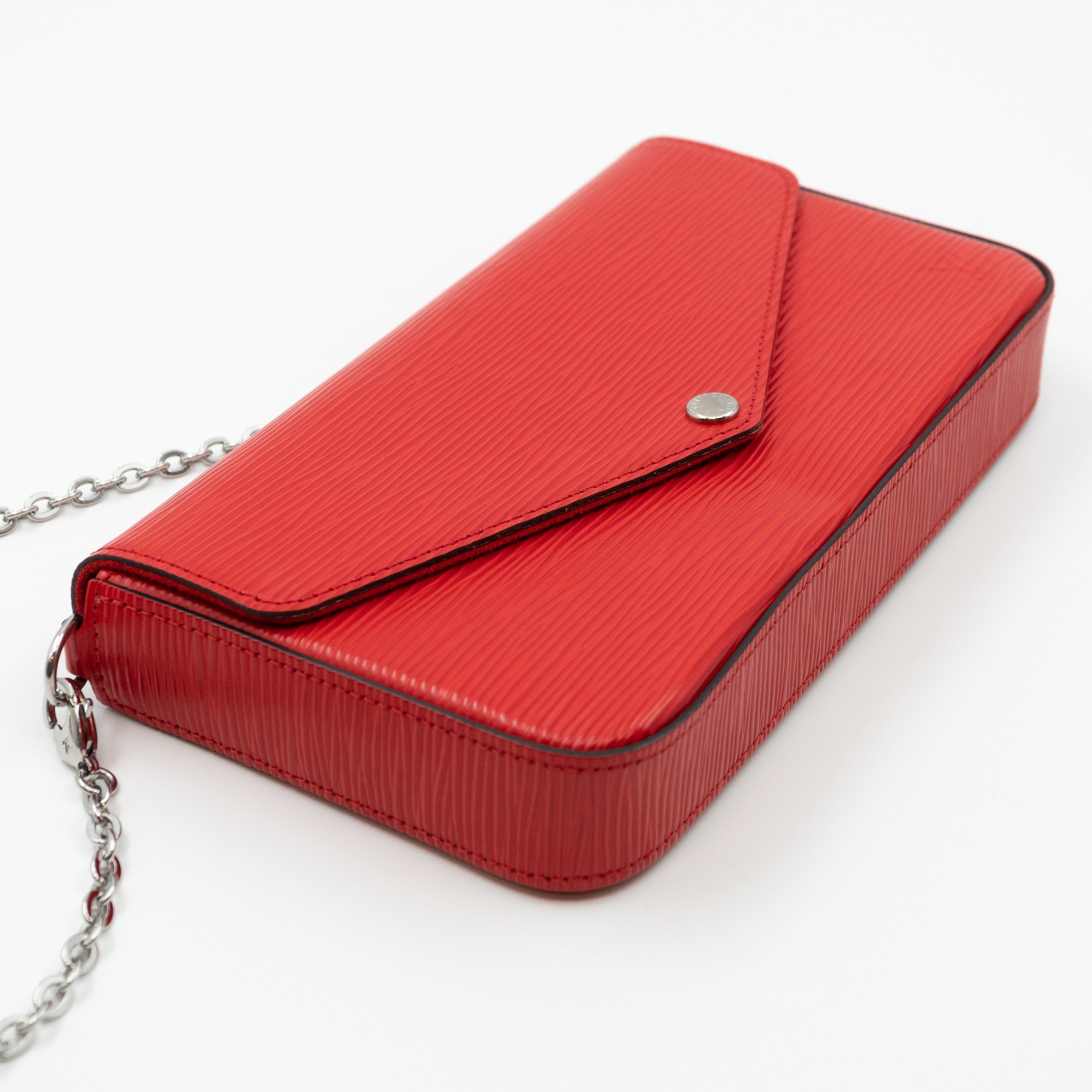 Pochette Felicie Epi Leather Red