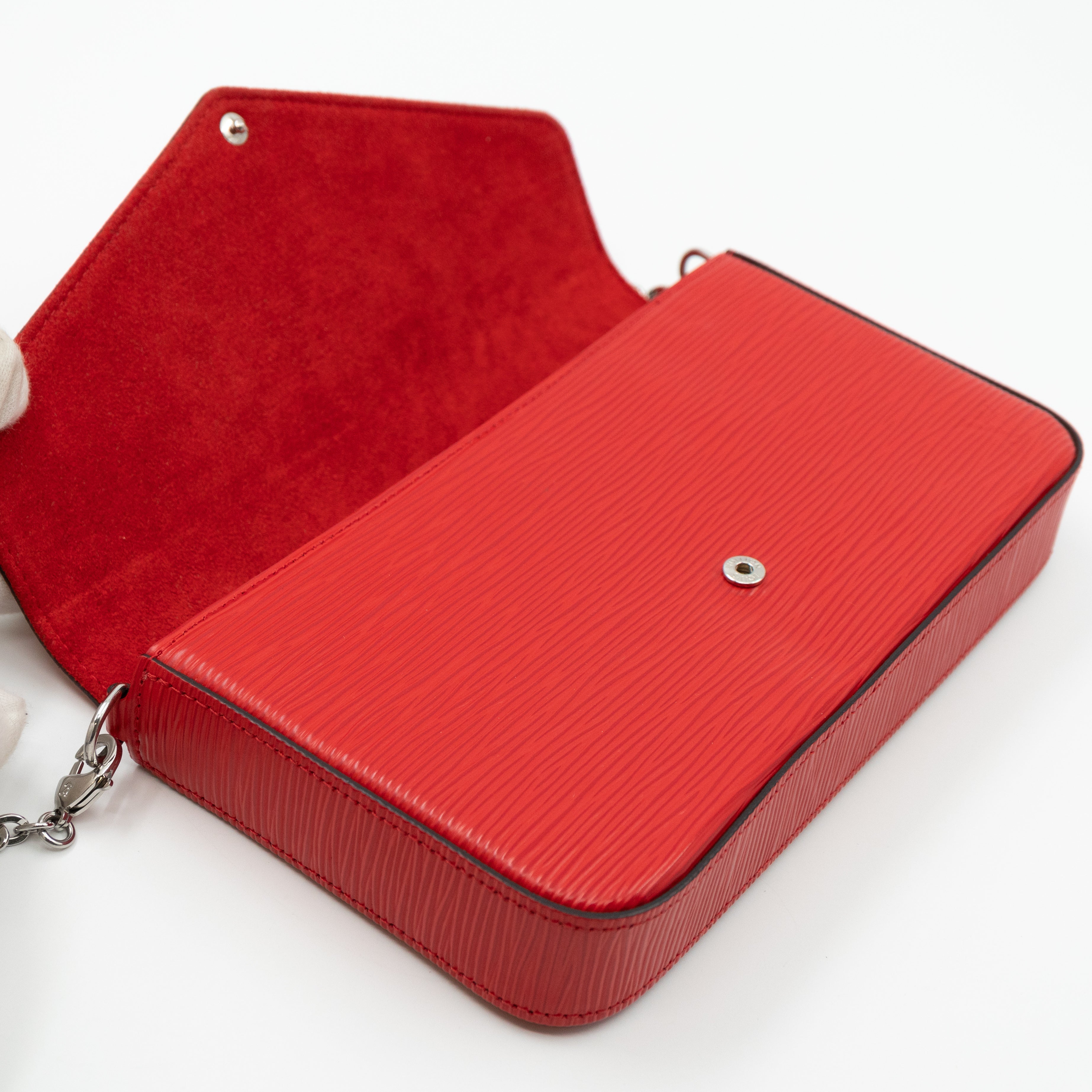 Pochette Felicie Epi Leather Red