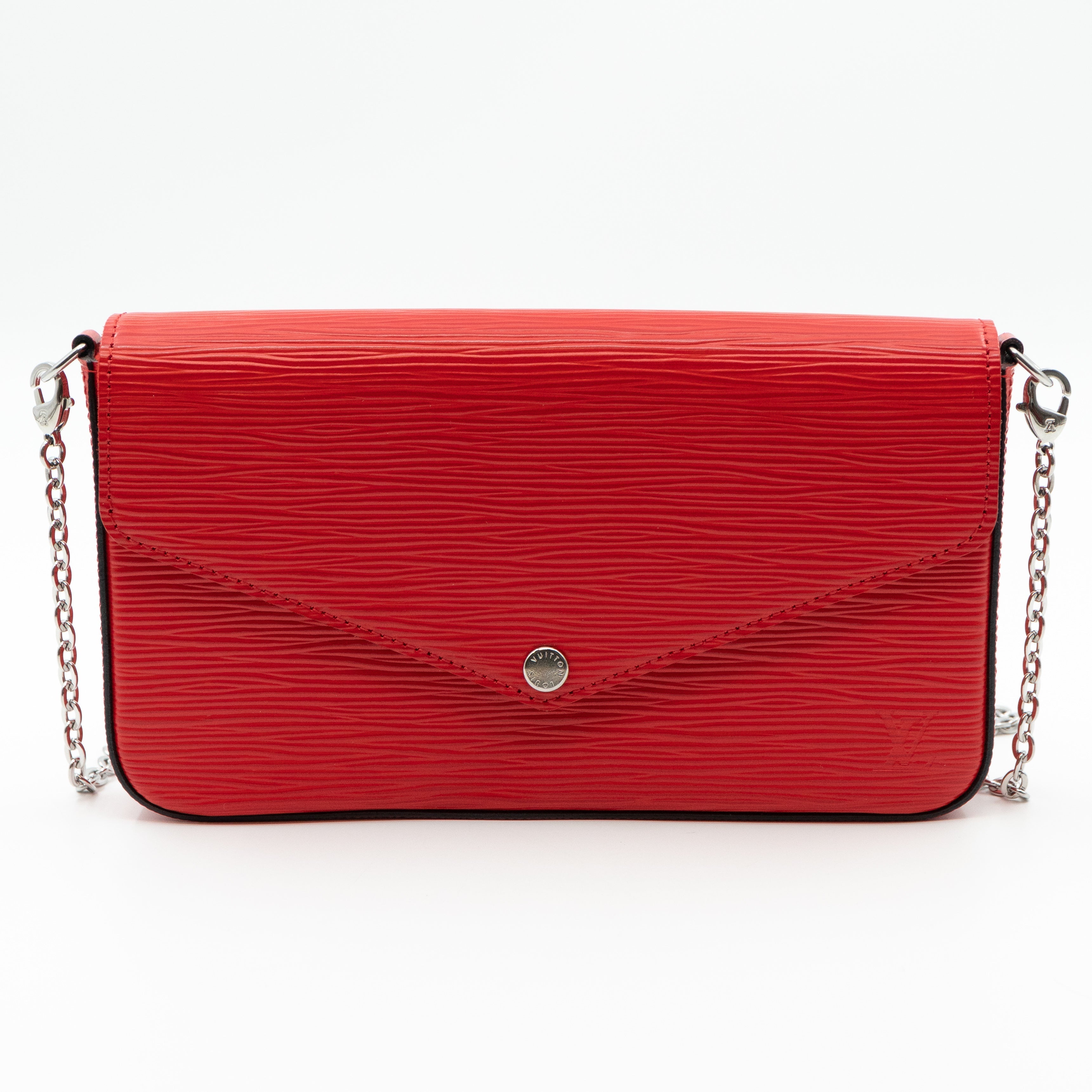 Pochette Felicie Epi Leather Red
