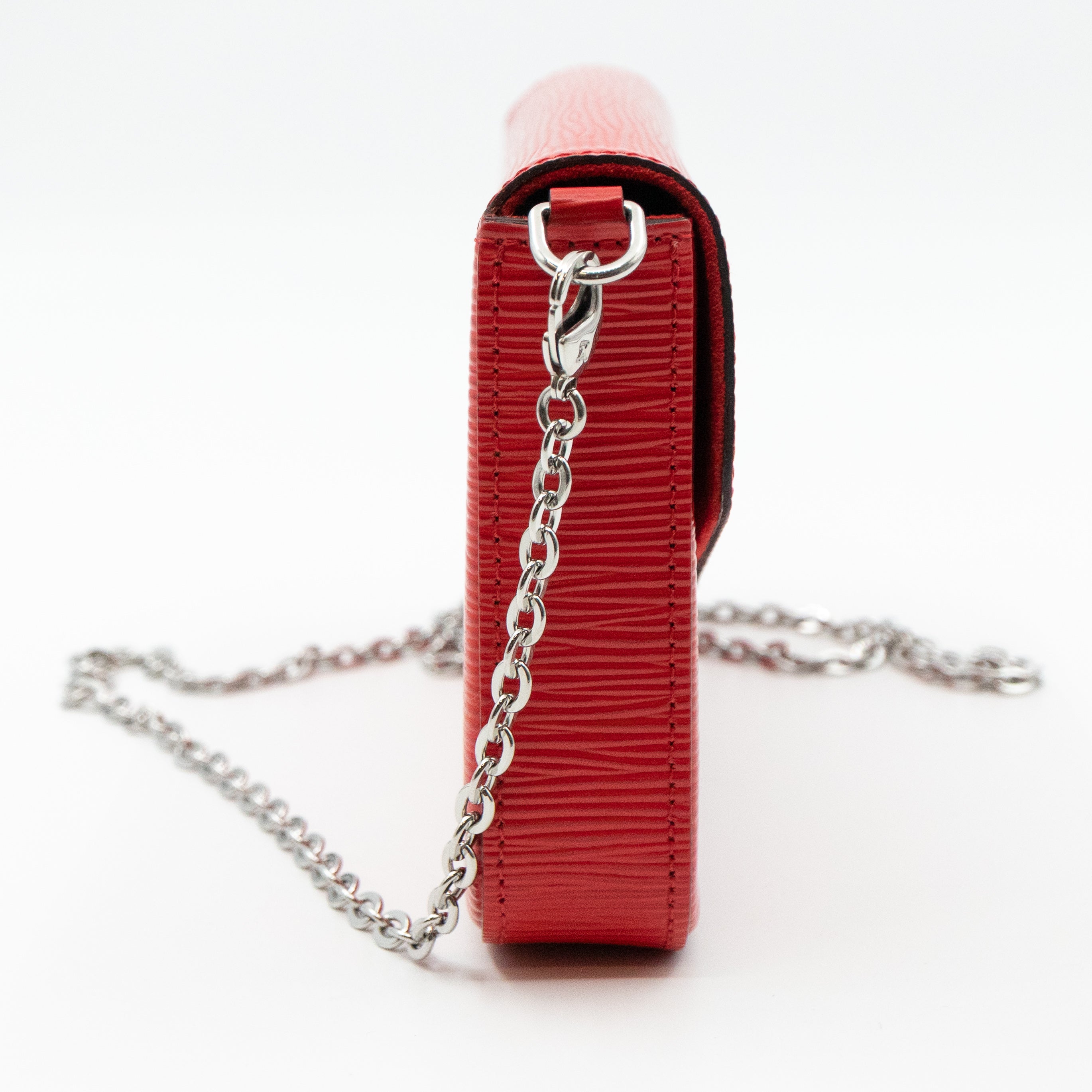 Pochette Felicie Epi Leather Red
