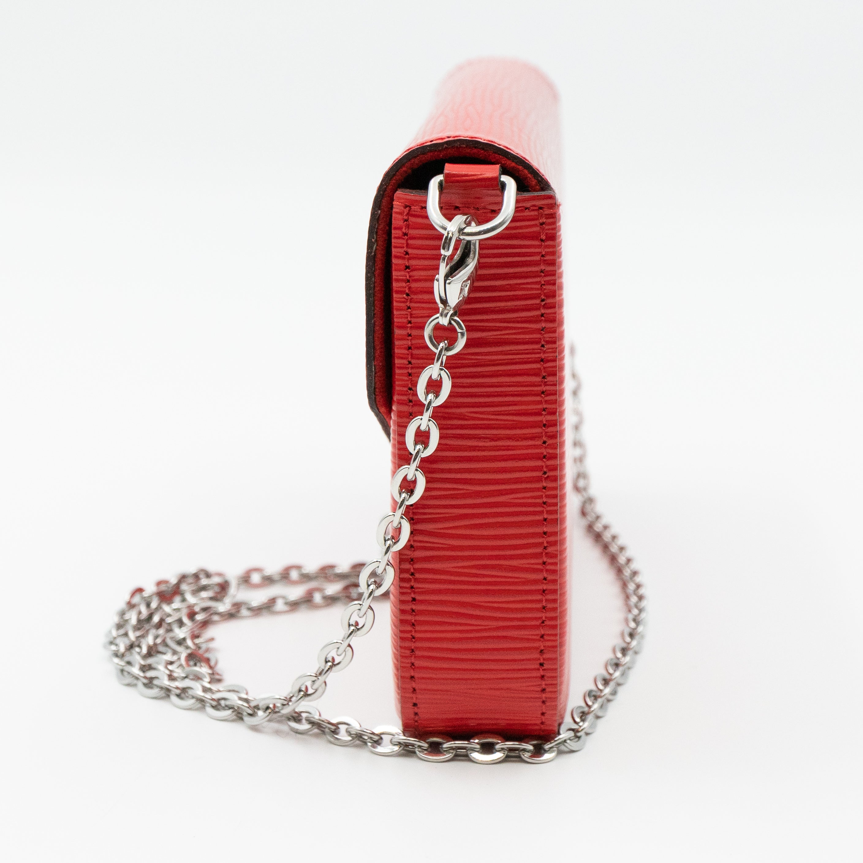 Pochette Felicie Epi Leather Red