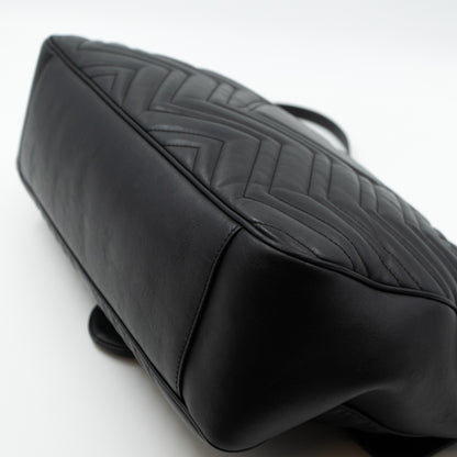 GG Marmont Large Shoulder Bag Black Leather
