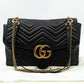 GG Marmont Large Shoulder Bag Black Leather