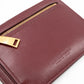 Zipped Card Case Intrecciato Leather Burgundy