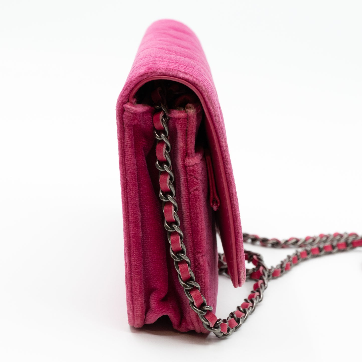 Boy Wallet On Chain Pink Velvet