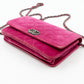 Boy Wallet On Chain Pink Velvet