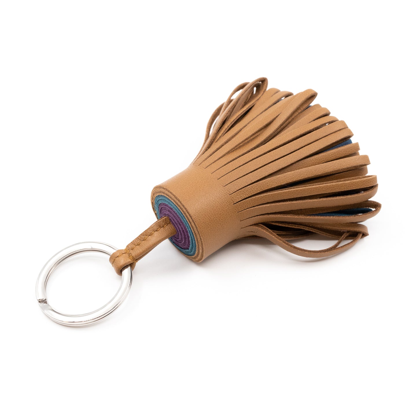 Carmen Key Ring Kraft Leather