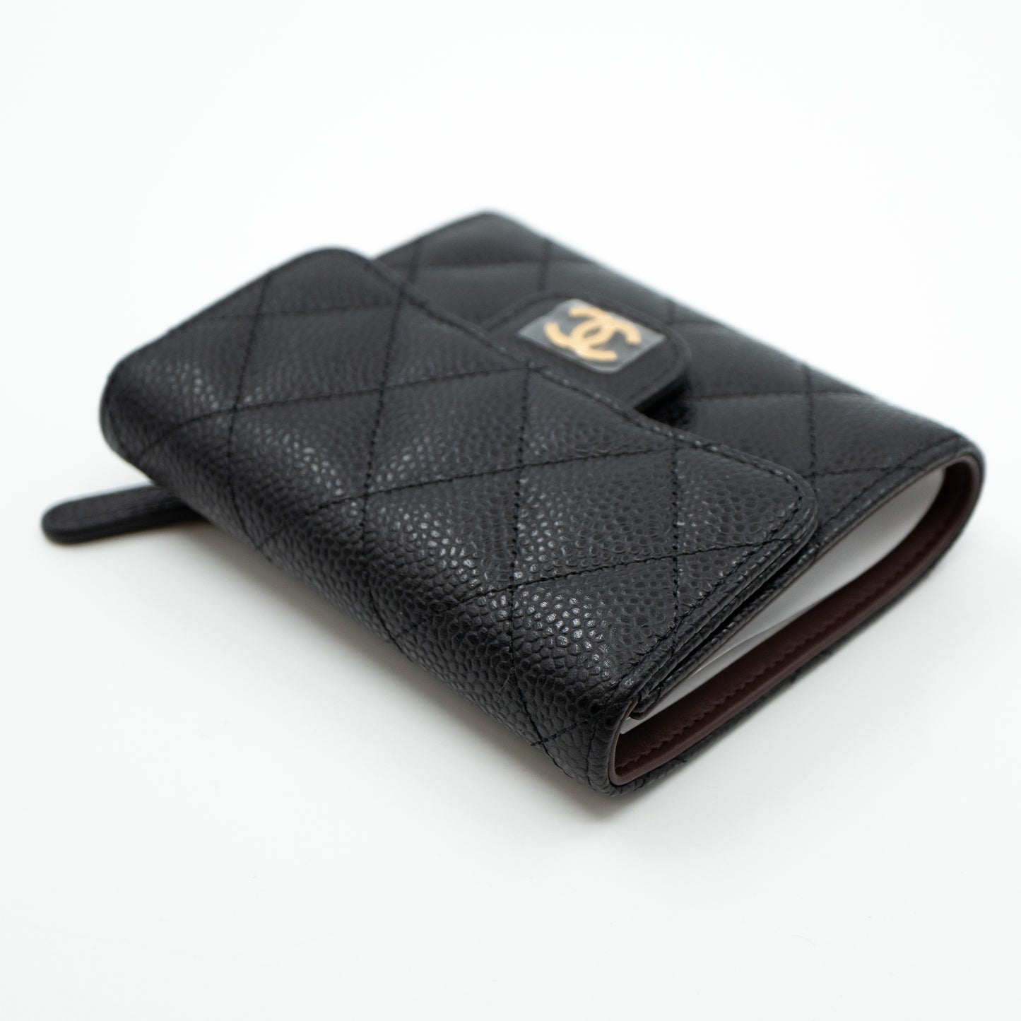 Small Classic Flap Wallet Black Caviar