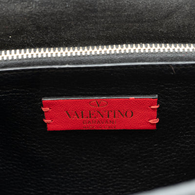 Rockstud Shoulder Bag Black Leather