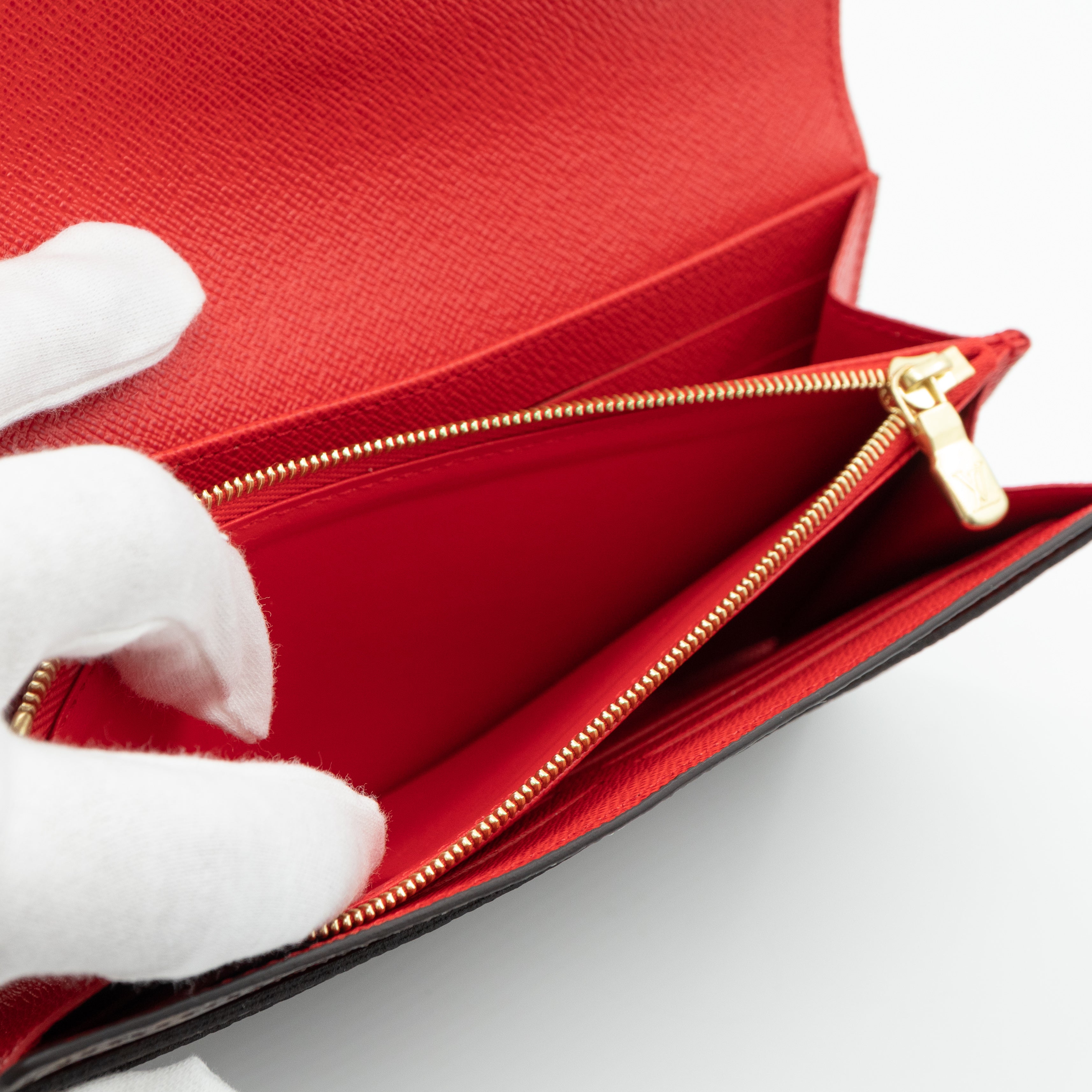 Sarah Wallet Monogram Red