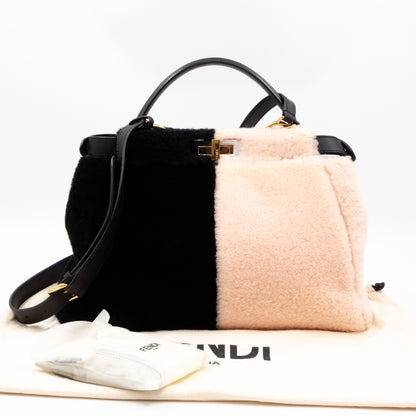 Peekaboo Medium Shearling Colorblock