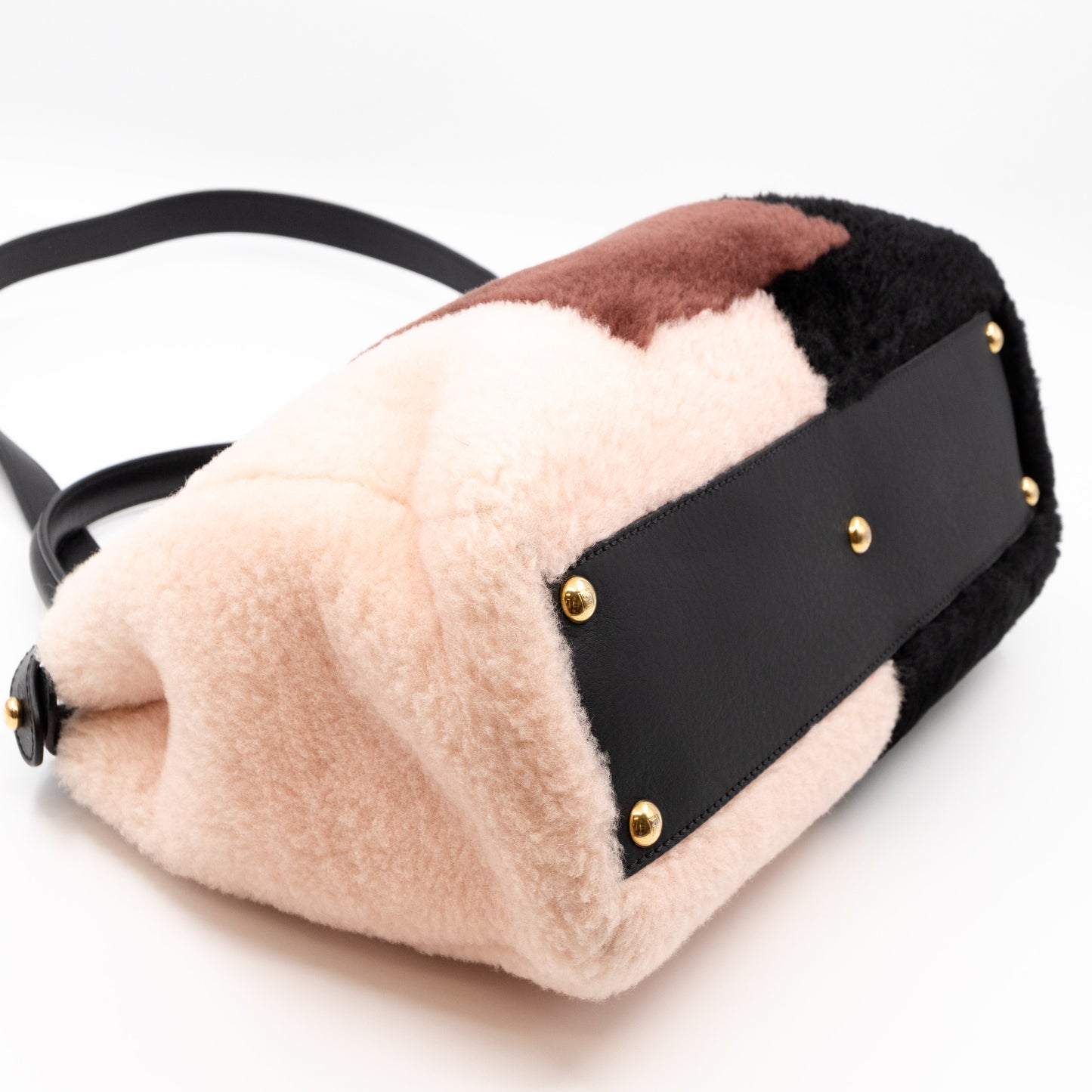 Peekaboo Medium Shearling Colorblock