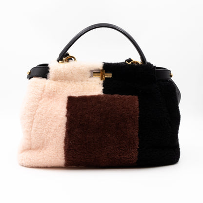 Peekaboo Medium Shearling Colorblock