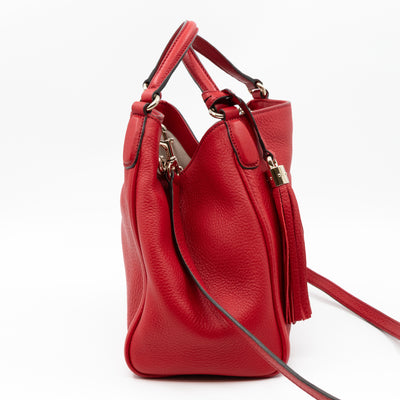 Soho Two Way Tote Red Leather