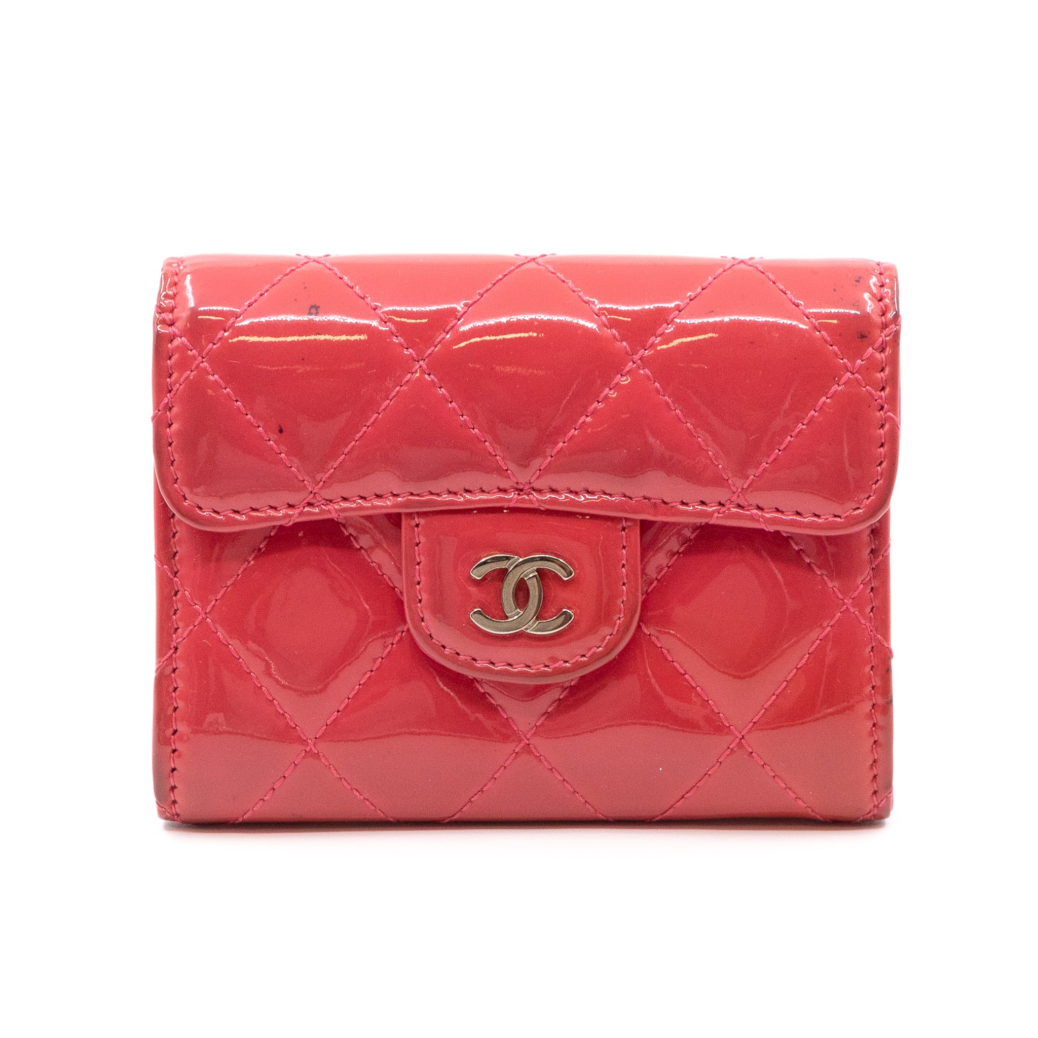 Chanel – Chanel Classic Flap Card Case Rose Pink Patent Leather – Queen  Station