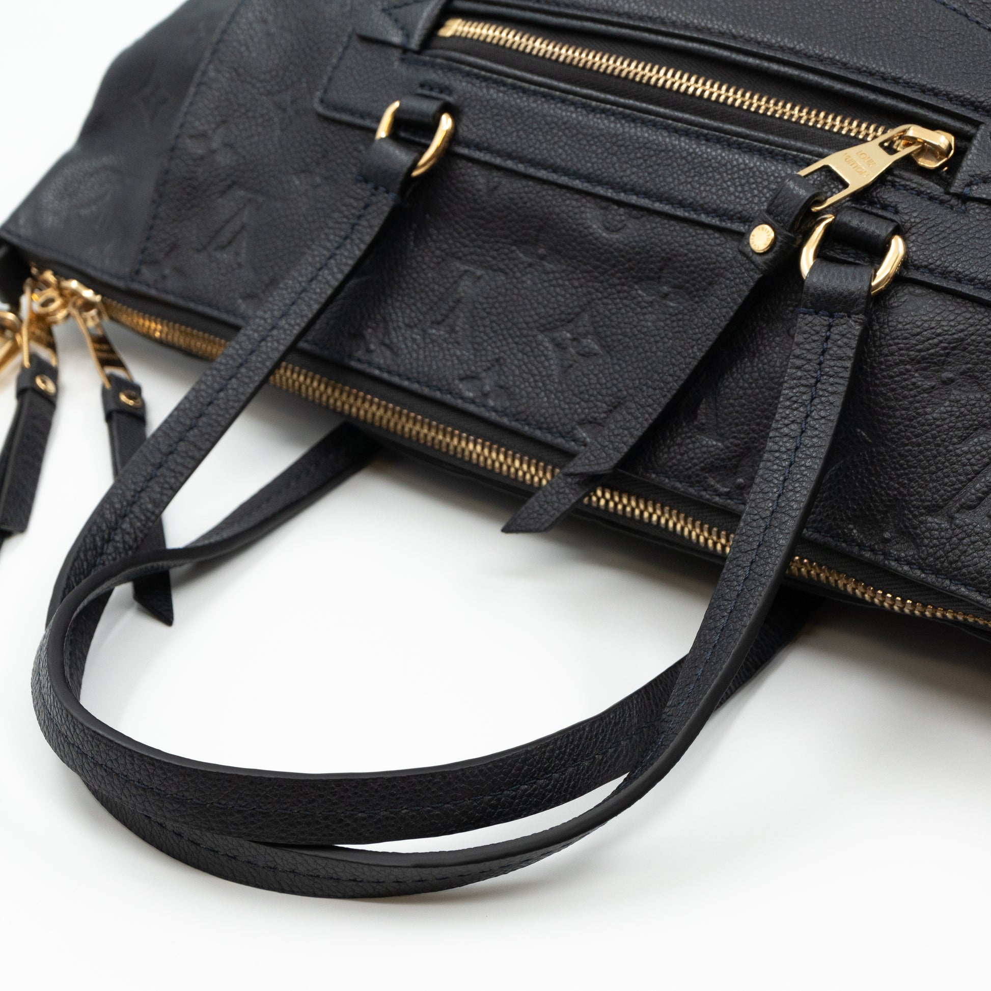 LOUIS VUITTON Lumineuse PM Monogram Empreinte Leather Shoulder Bag Black-US