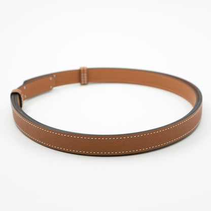 Kelly 18 mm Belt Adjustable Gold Leather