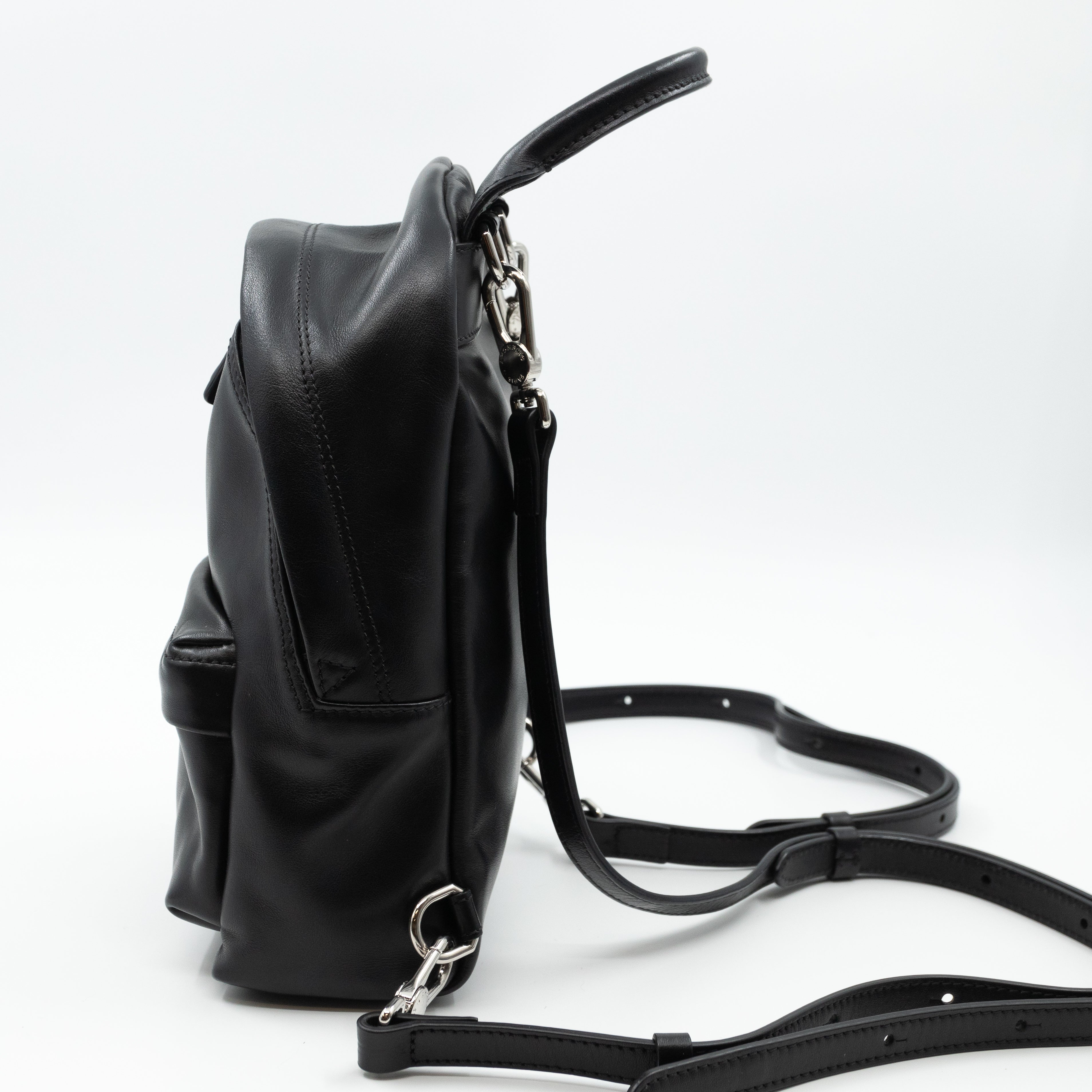 Nano Backpack Black Leather