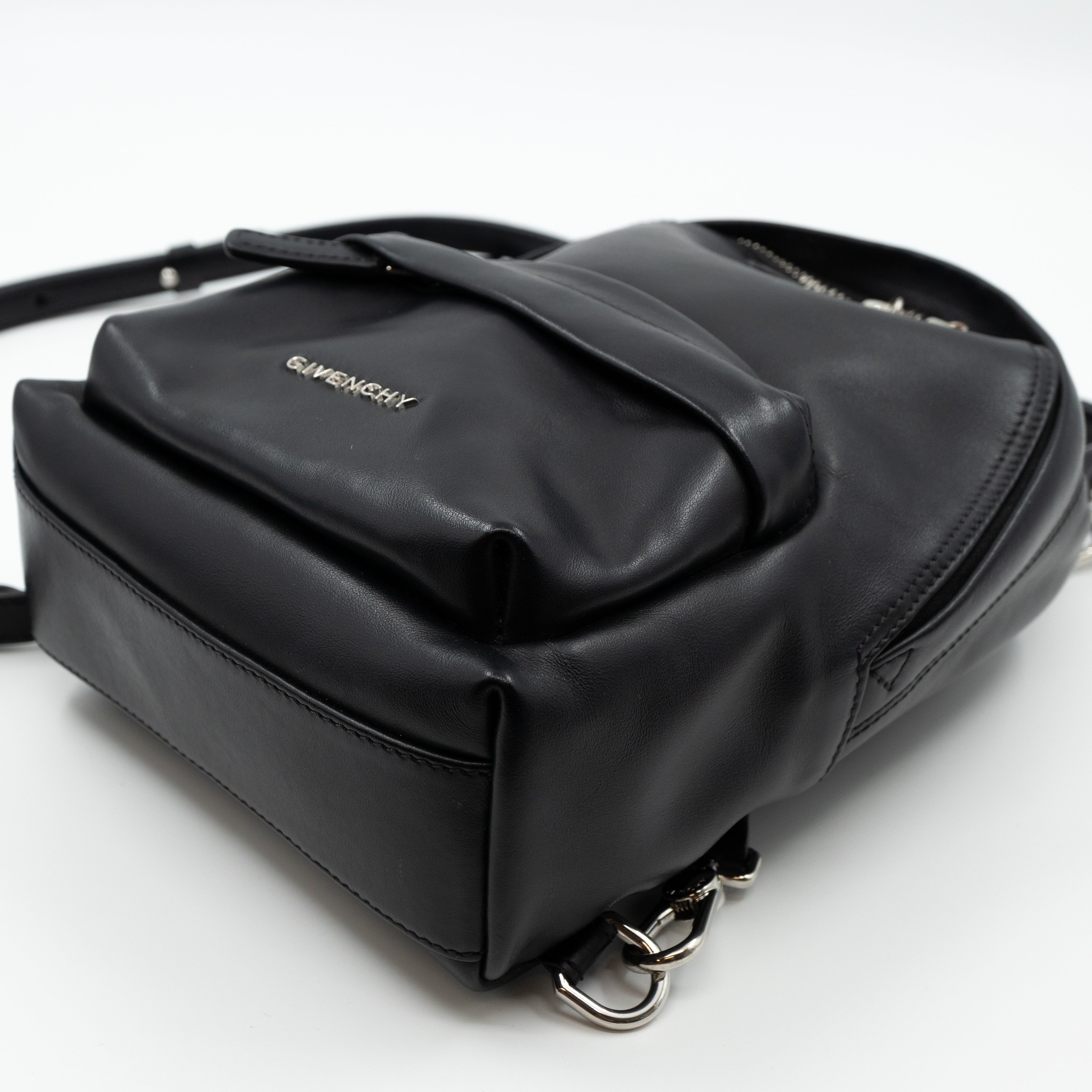 Nano Backpack Black Leather