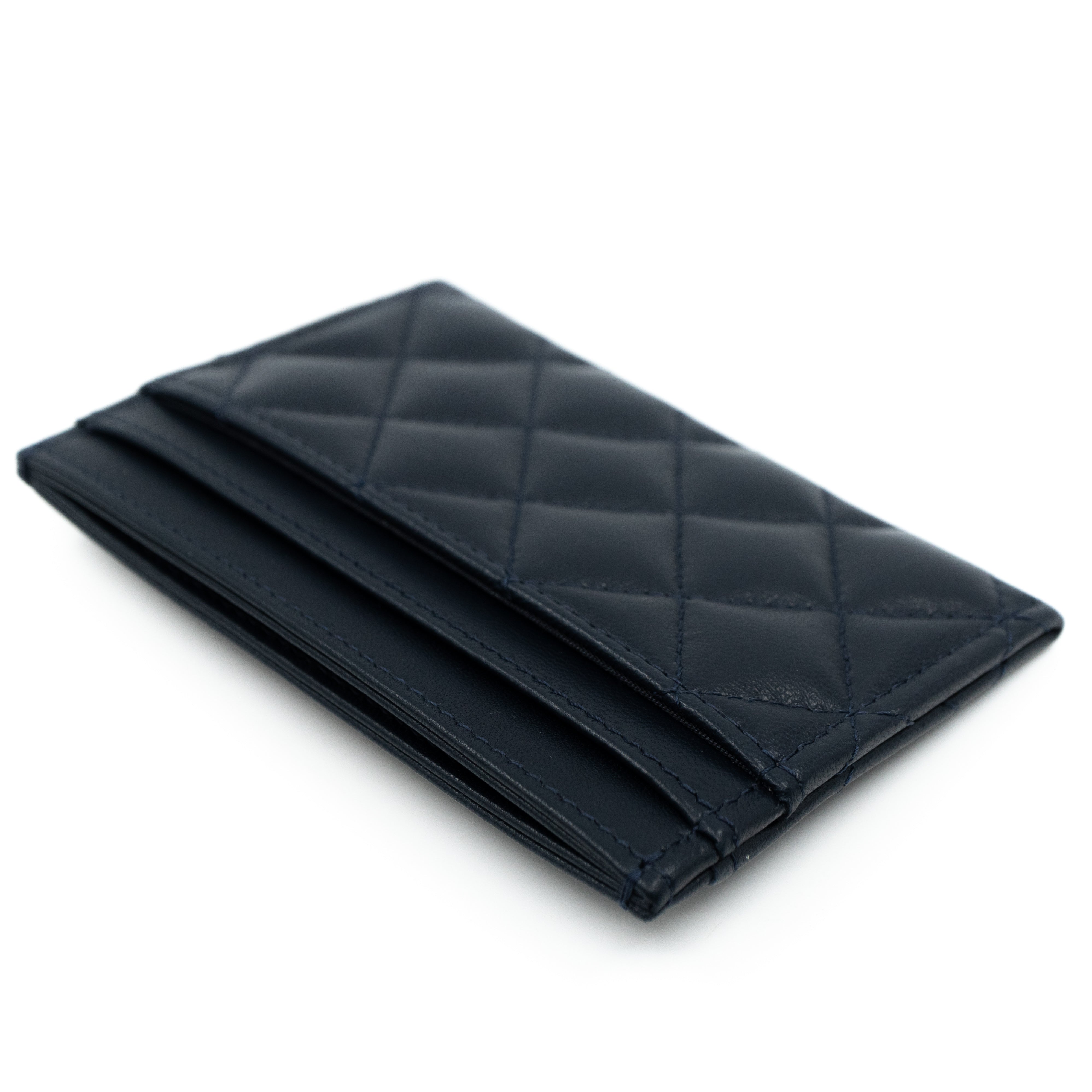 Boy Classic Card Holder Navy Blue Leather