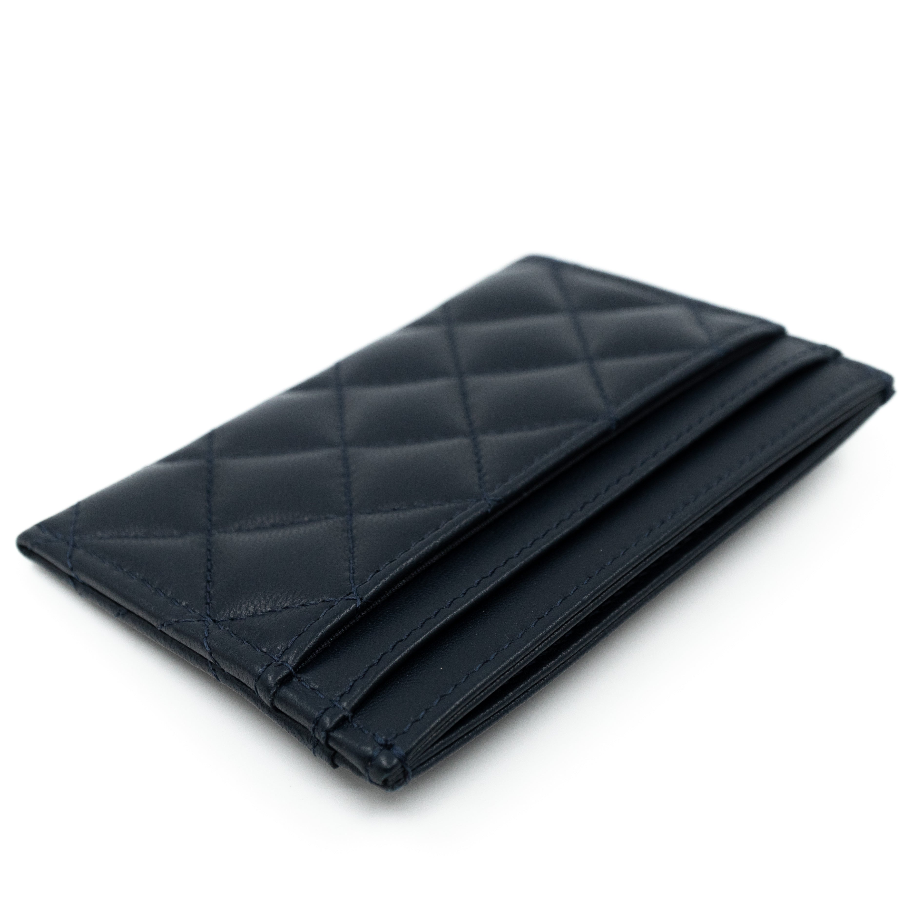 Boy Classic Card Holder Navy Blue Leather