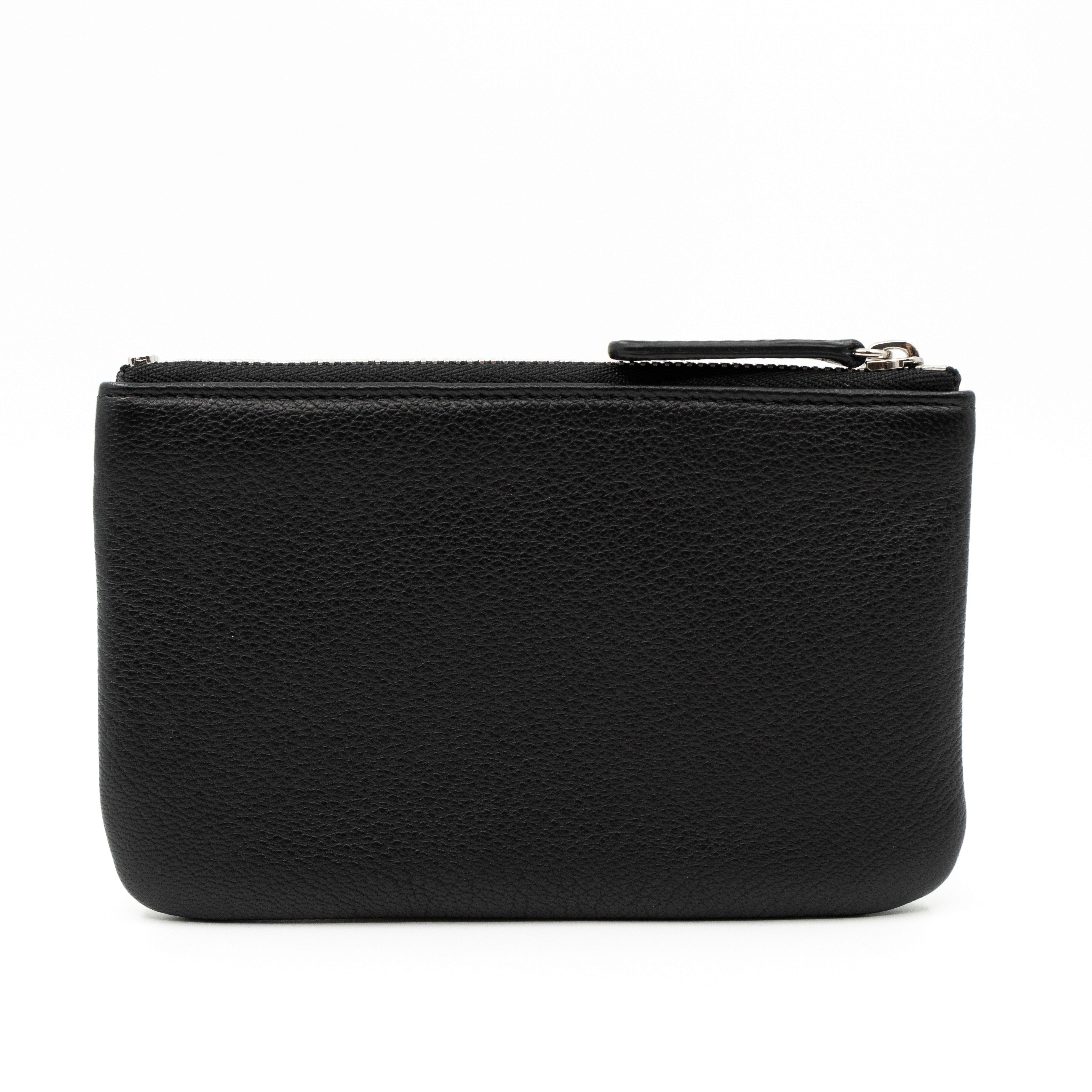Classic Mini Pouch Ski Black Leather
