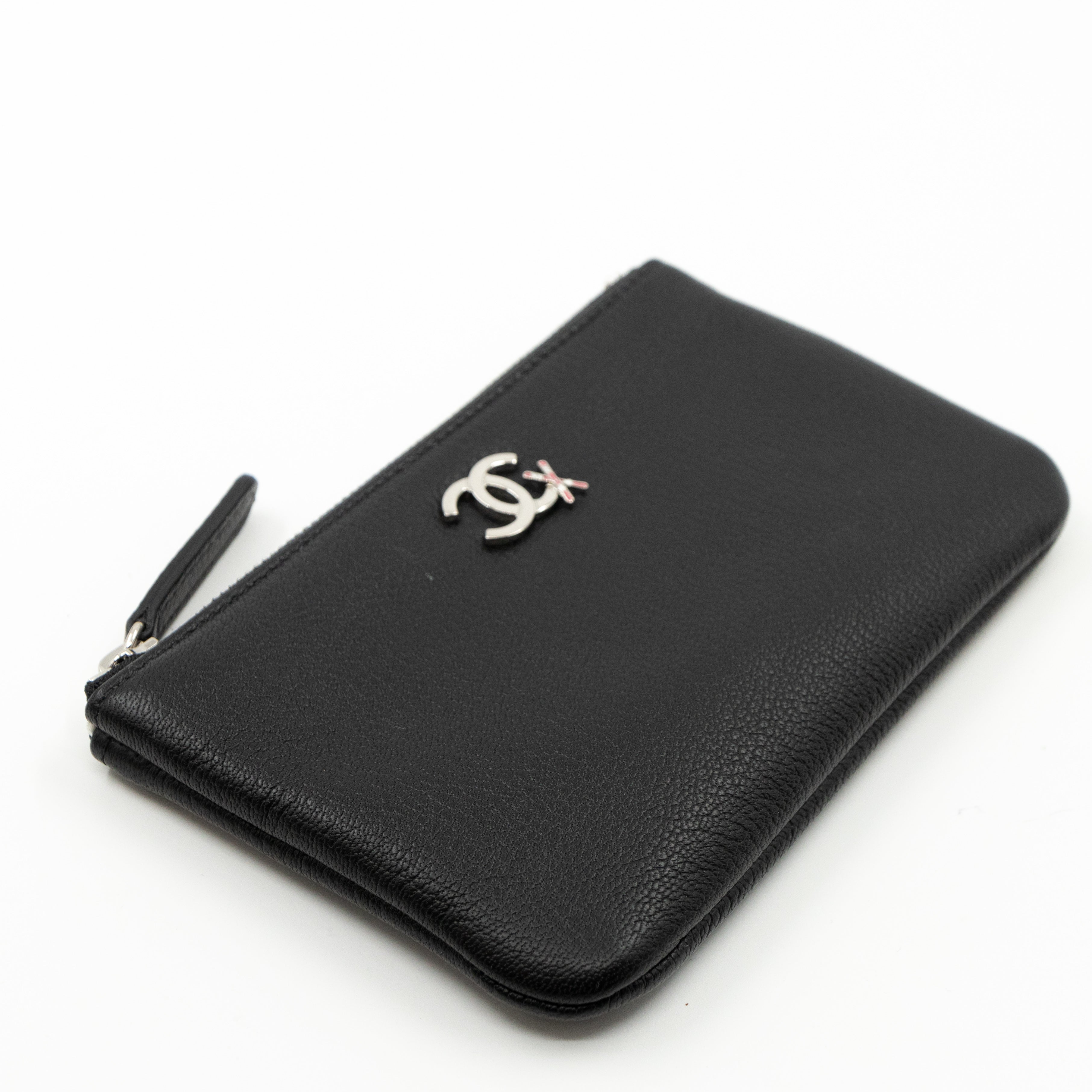 Classic Mini Pouch Ski Black Leather