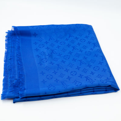 Monogram Shawl Blue