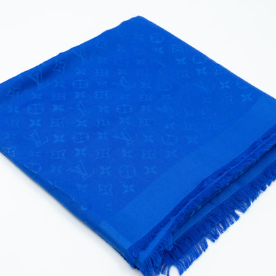 Monogram Shawl Blue