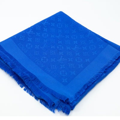Monogram Shawl Blue