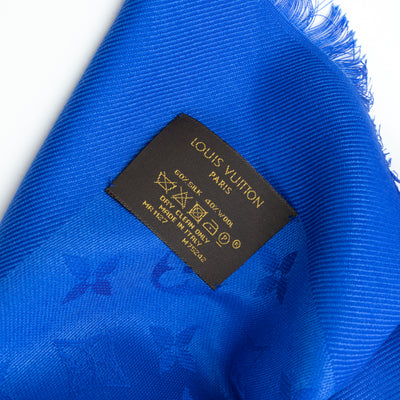 Monogram Shawl Blue