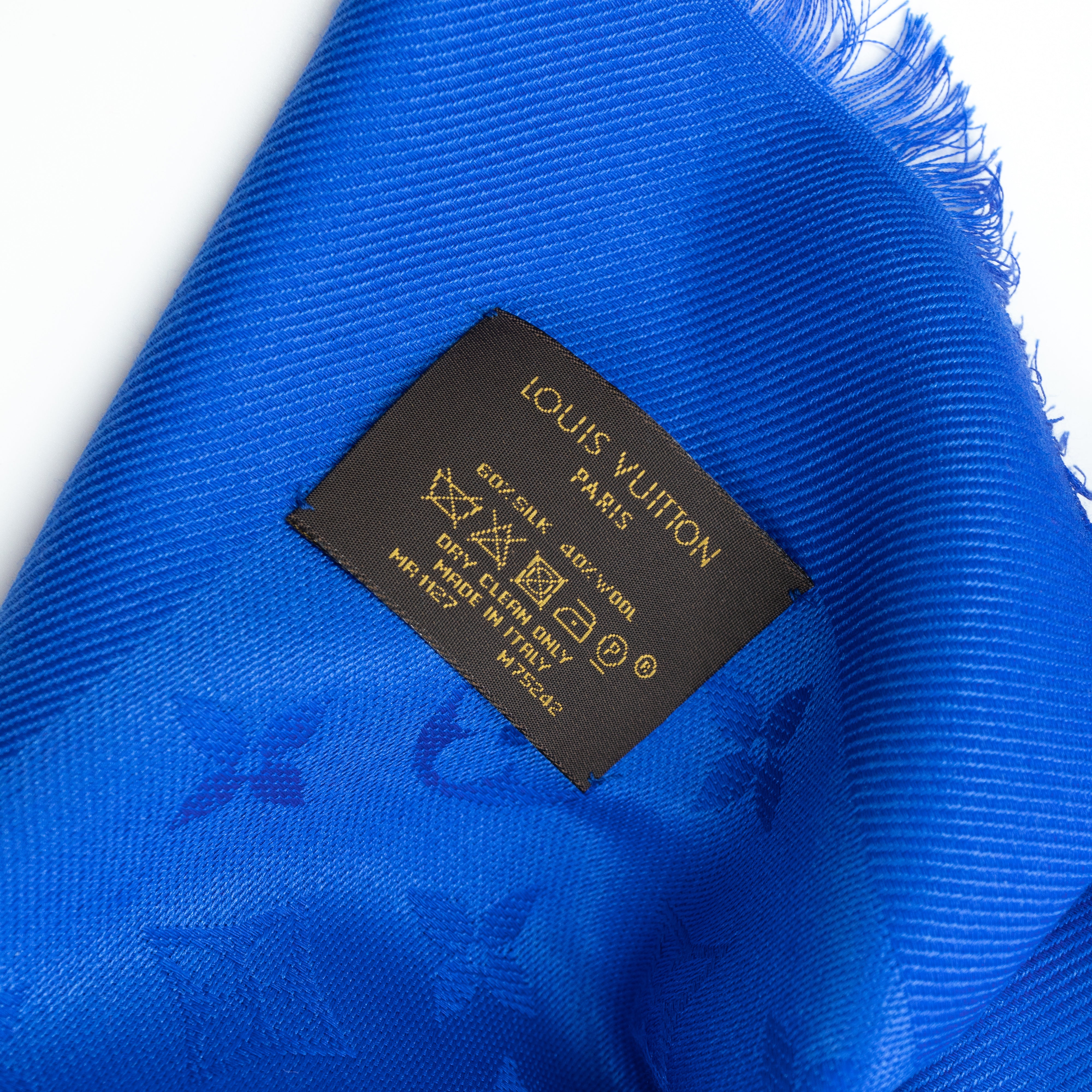 Monogram Shawl Blue