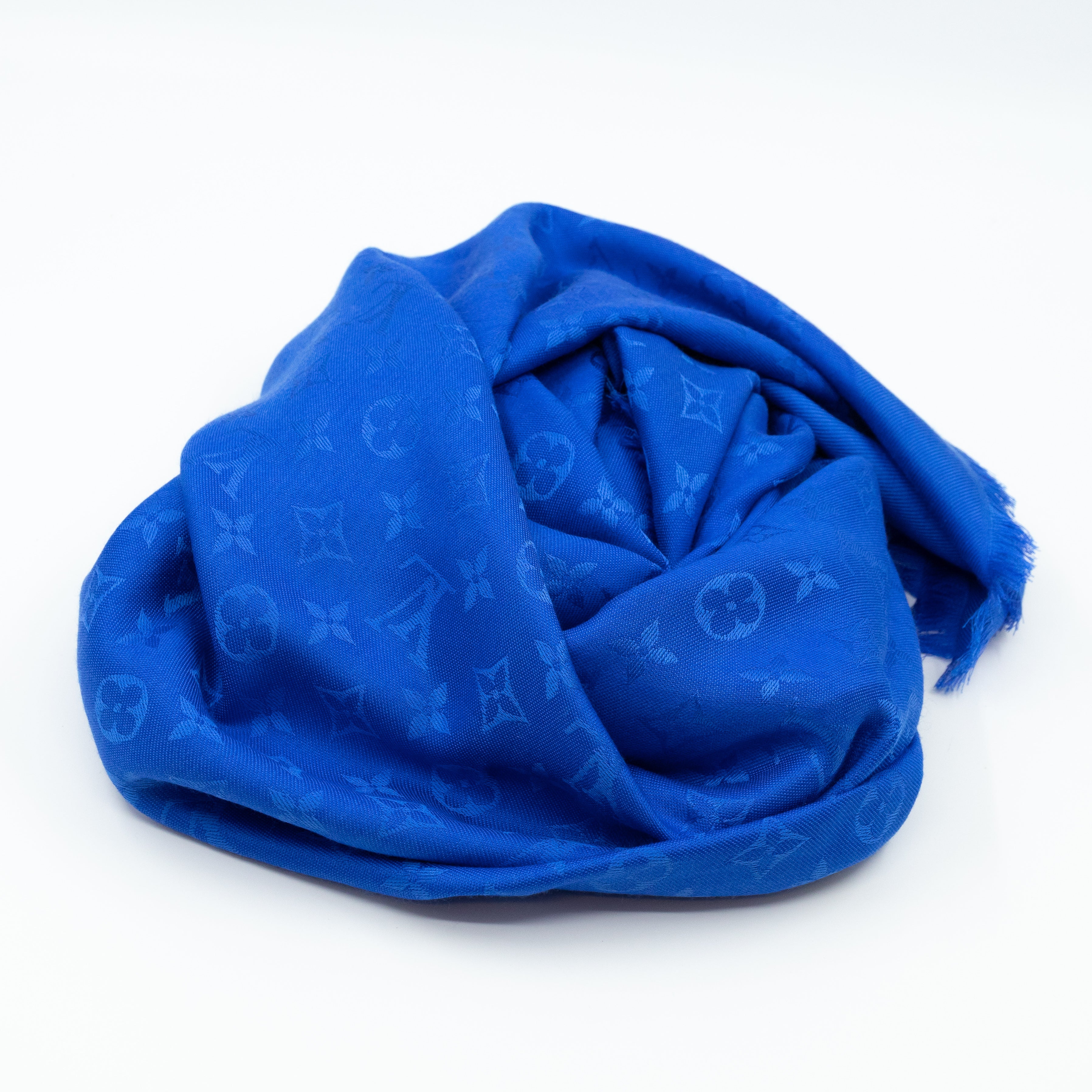 Monogram Shawl Blue